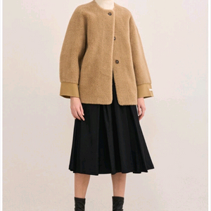 sjsj울블랜드 텍스처블록핸드메이드자켓