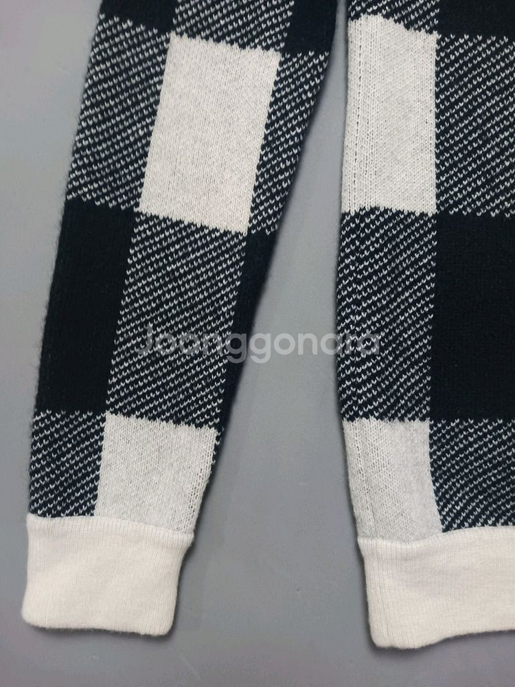 [100] 시스템옴므 별자수 체크 플레이드 니트--7