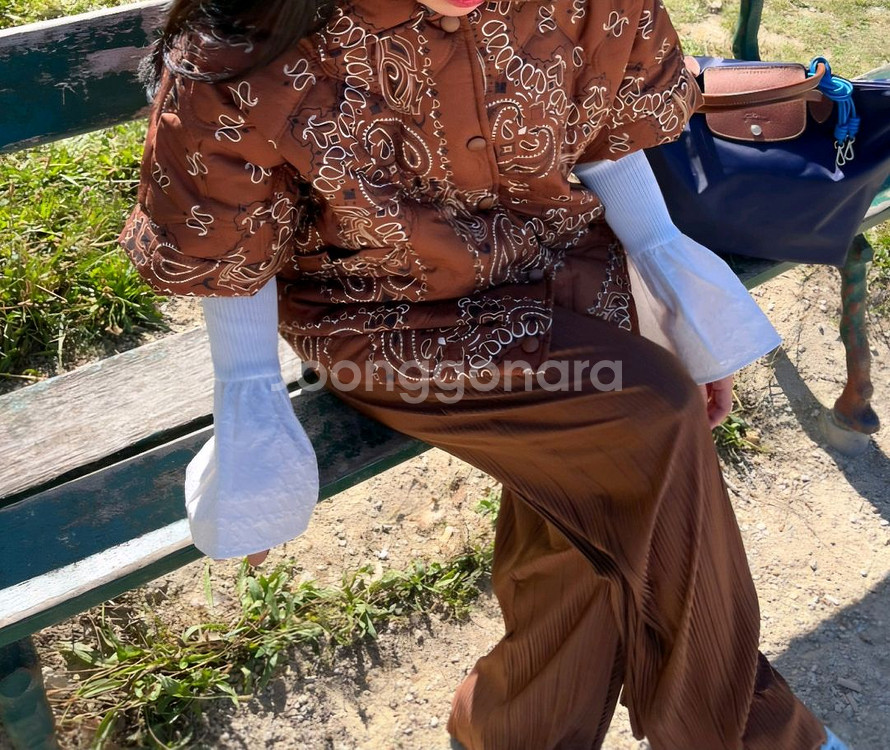 마리틀 반다나 패딩 made in italy 프리사이즈--3