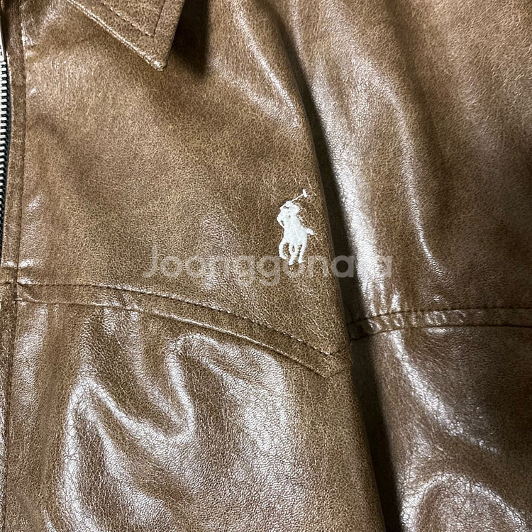 폴로 랄프로렌 브라운 레더 자켓 L(105)--1