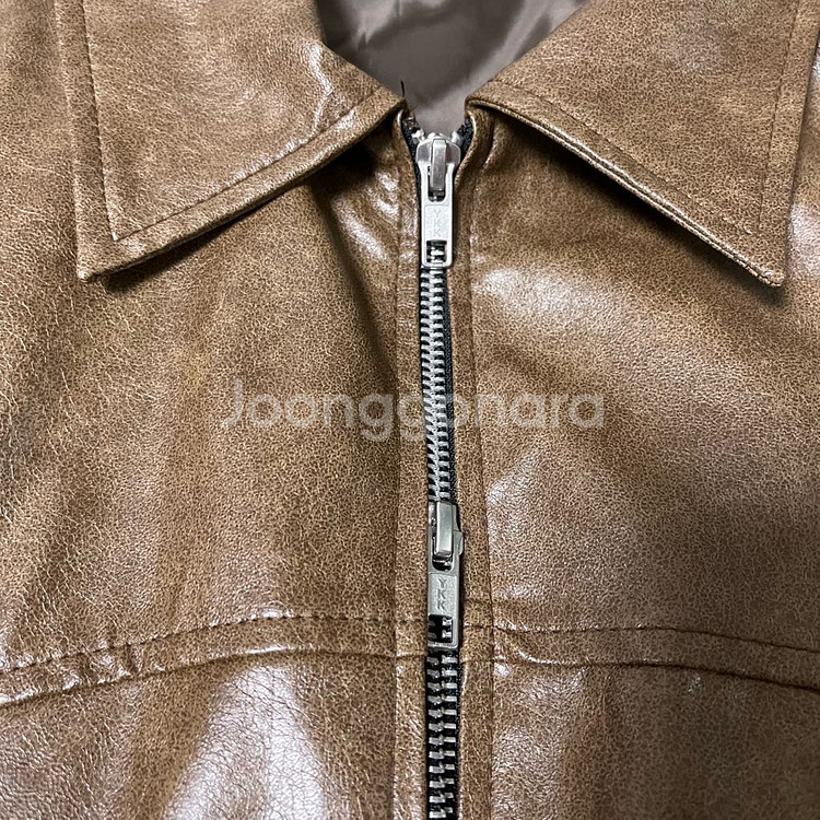 폴로 랄프로렌 브라운 레더 자켓 L(105)--3