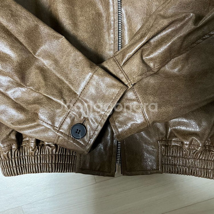 폴로 랄프로렌 브라운 레더 자켓 L(105)--4