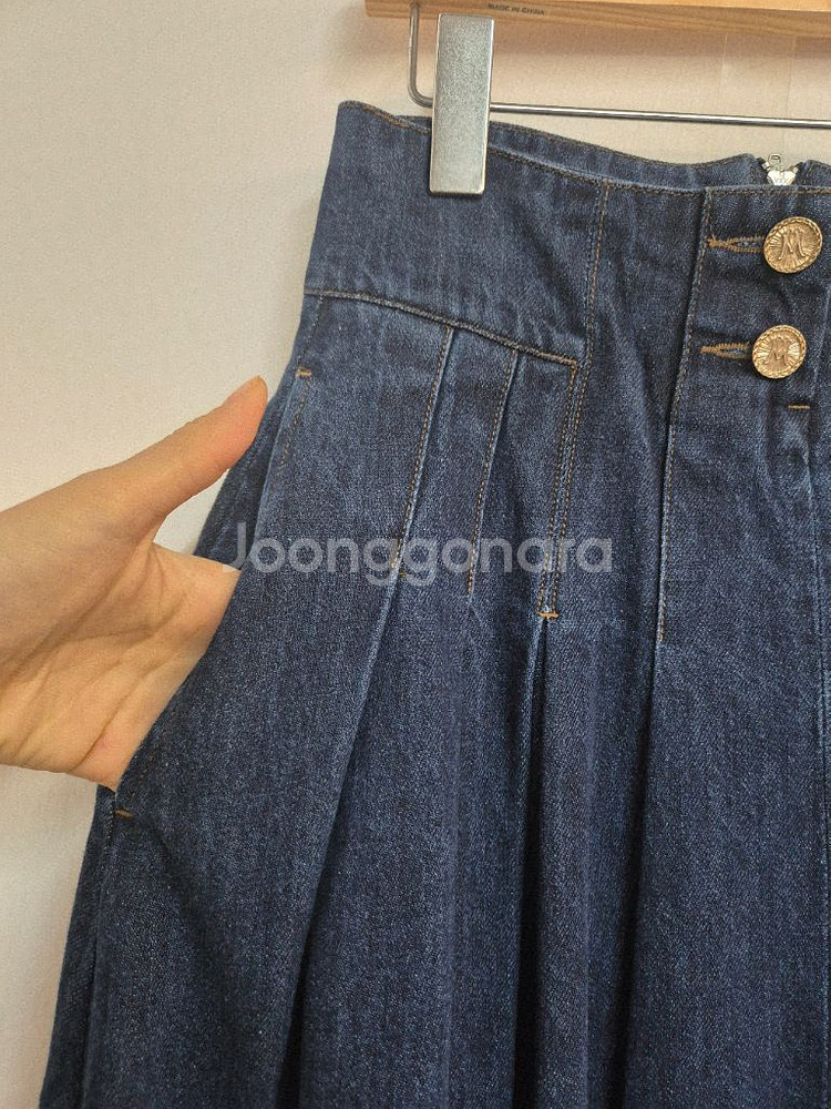 미샤 데님 롱 스커트 새제품--1