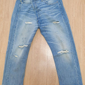 R13 디스트로이드 데님 진