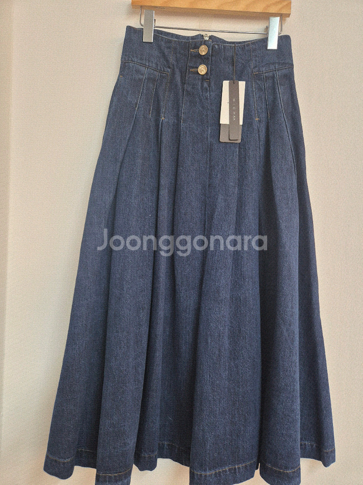미샤 데님 롱 스커트 새제품--11