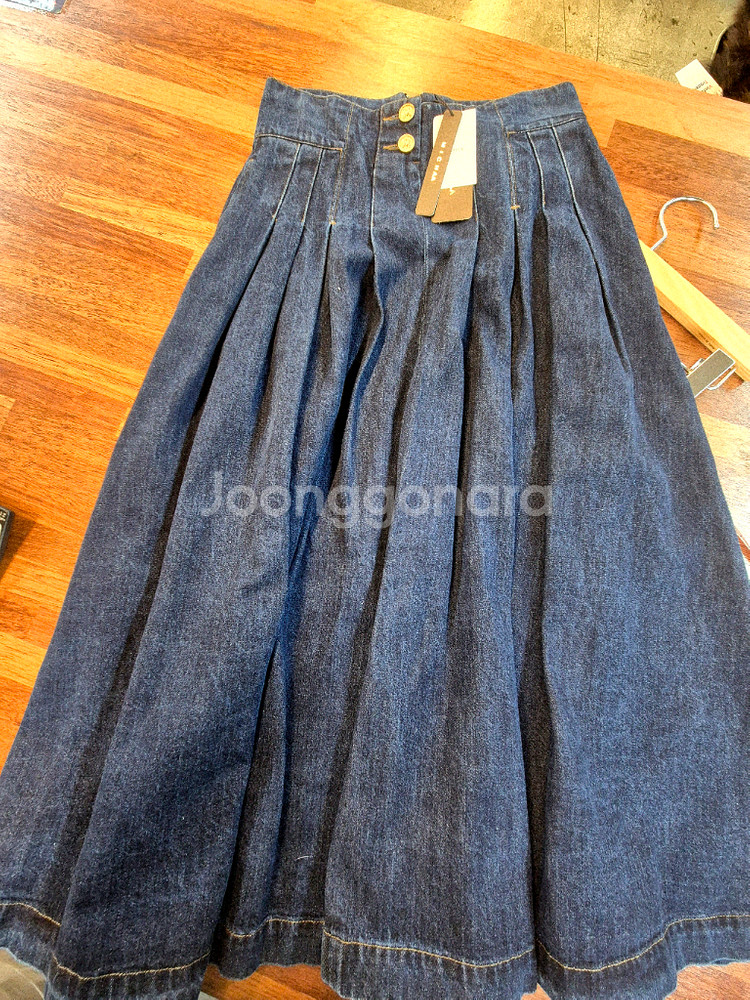 미샤 데님 롱 스커트 새제품--12