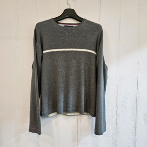 타미힐피거 그레이 라운드넥 니트 XL