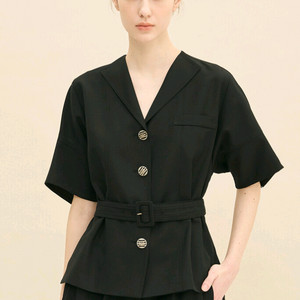 타임 울 벨티드 싱글 자켓