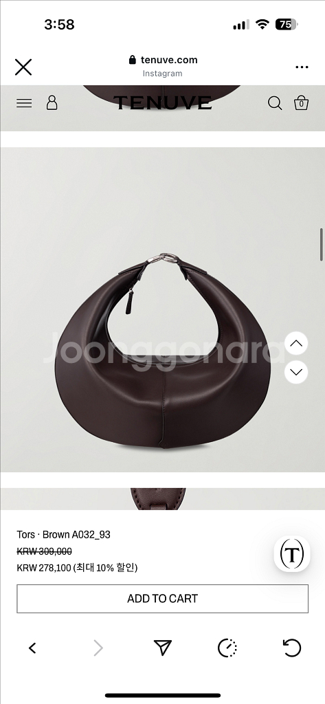 택달린새상품)테누브 톨스백 브라운 (소가죽) 4way--1