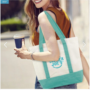 트레이더조 에코백 민트 새제품 정품