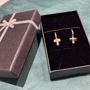 14k 골드 T 원터치 귀걸이