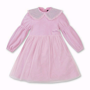 베네통 스팽글 카라 벨로아 원피스 140호 배송비포함