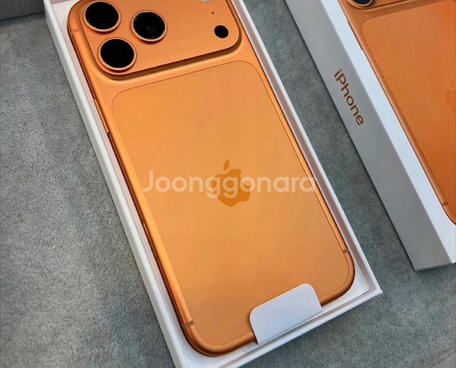 아이폰17프로맥스 오렌지 256G 새제품급 팝니다.--0