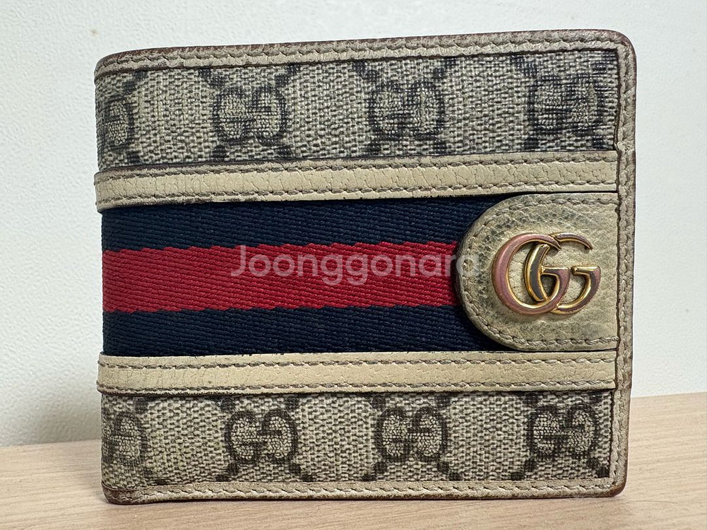 구찌 GG 수프림 오피디아 반지갑--0