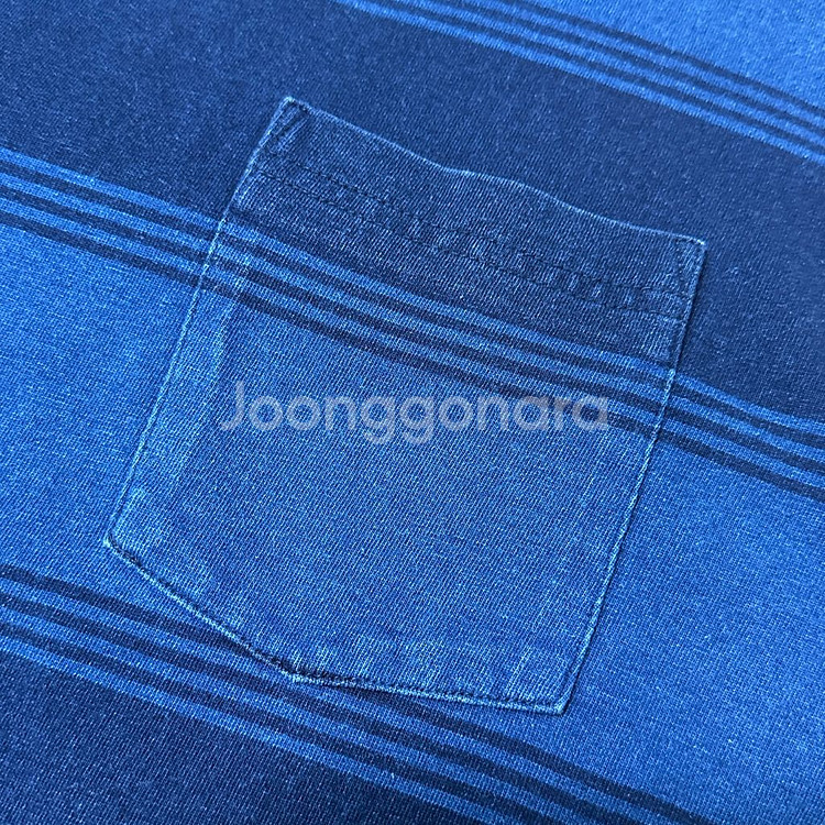 빔즈플러스 스트라이프 L/S 티셔츠 인디고 색상 L사이즈--6