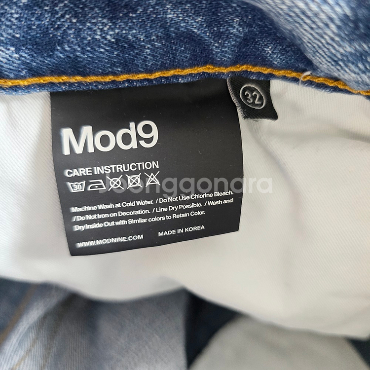 모드나인 청바지 일자 데님 사이즈32 R2762--5