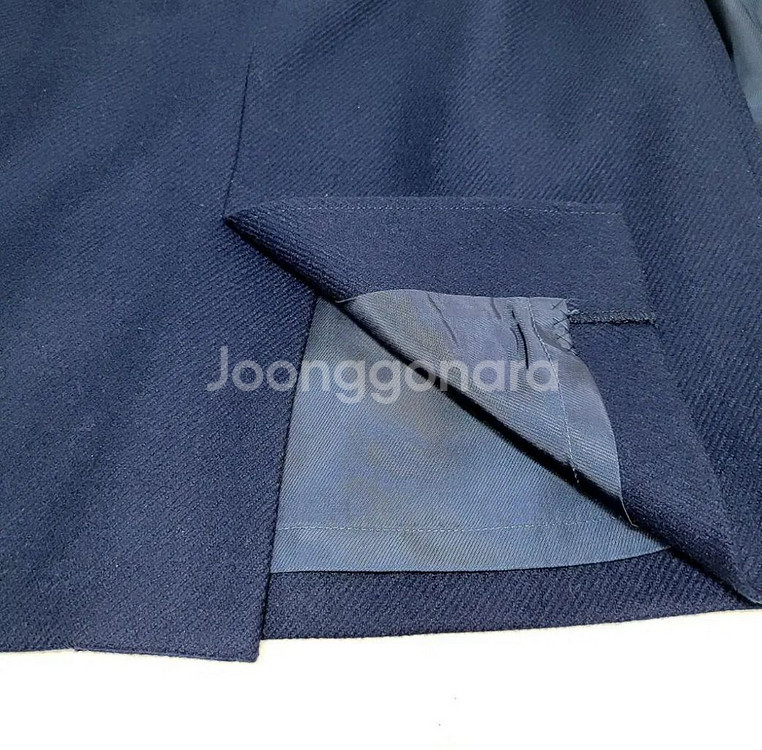 버버리 캐시미어 100% 투피스 셋업 네이비--5