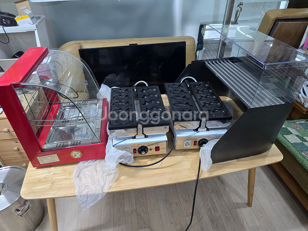 전기붕어빵 5구x2 / 주변 주방기기 포함 전체 판매--0