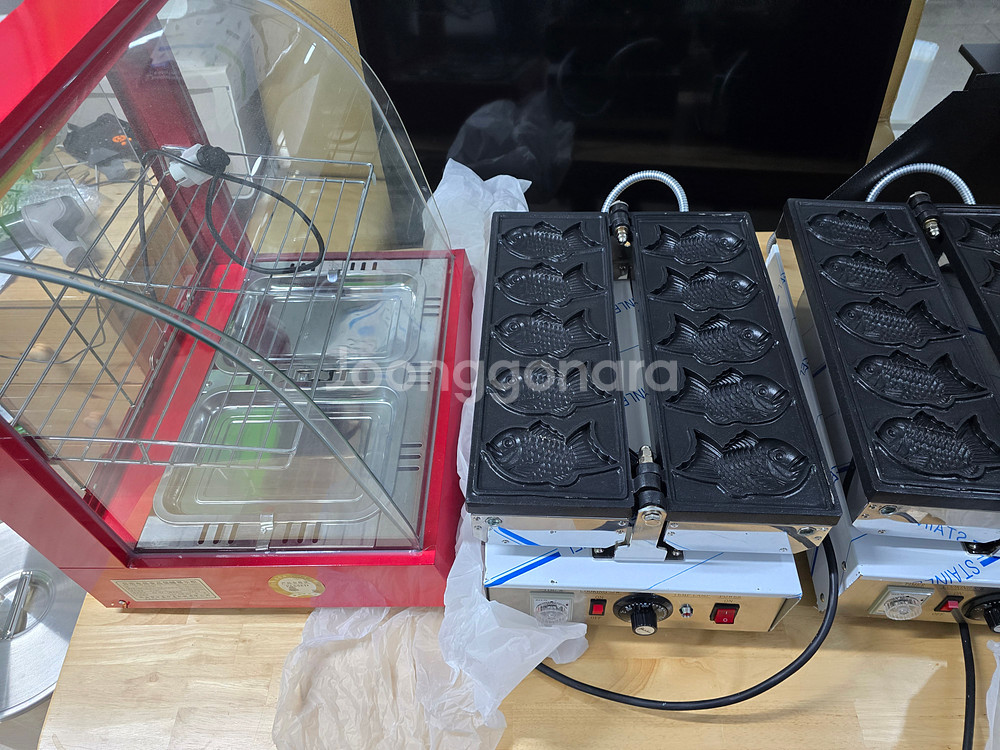 전기붕어빵 5구x2 / 주변 주방기기 포함 전체 판매--1