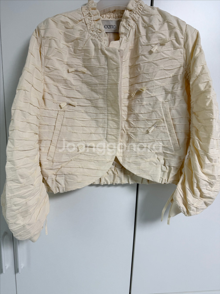 오즈세컨 크링클 엠보 셔링 점퍼 한섬--5