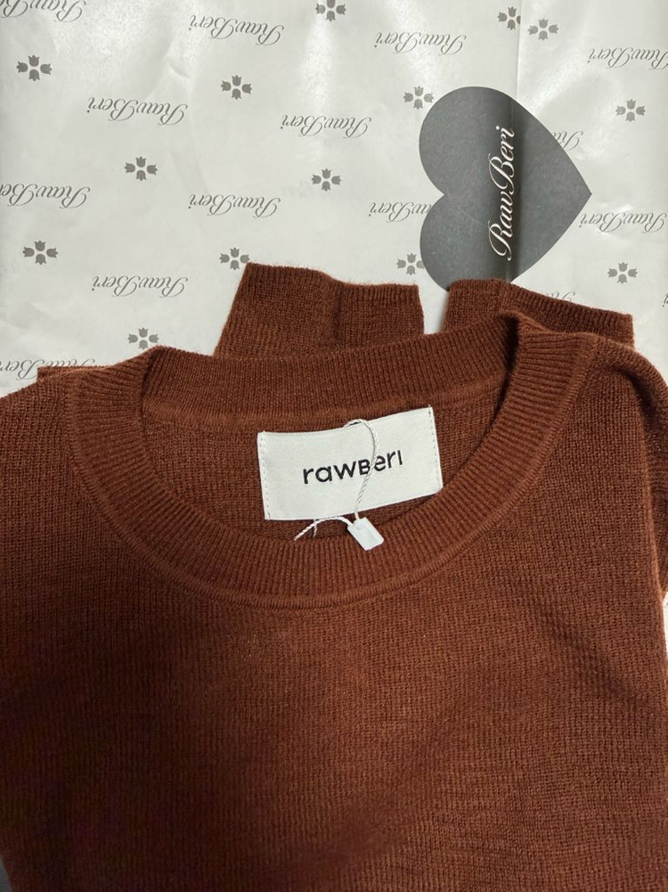 로베리 rawberi 피프틴엠 버건디 울 니트 이미지