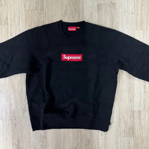 [M] 슈프림 박스로고 크루넥 맨투맨 블랙 22FW