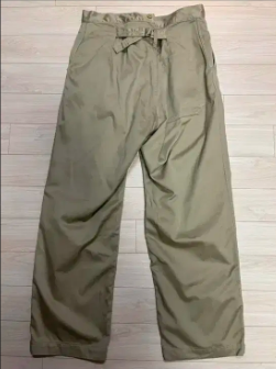 [2] 코모리 코튼 치노 오버 팬츠 카키--1