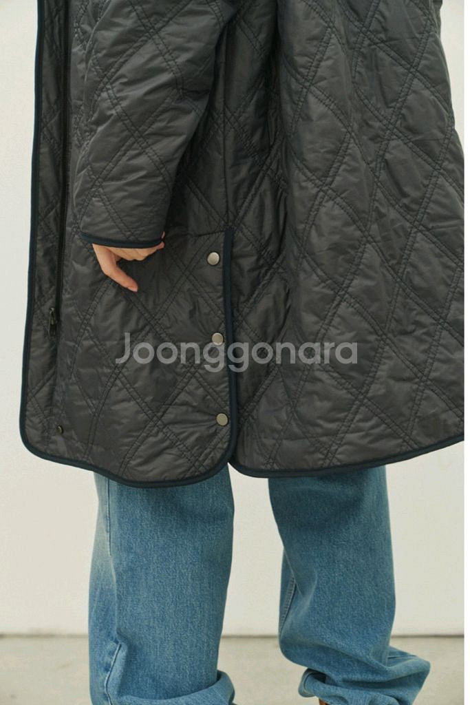 소윰 리버시블 무스탕 네이비36--7