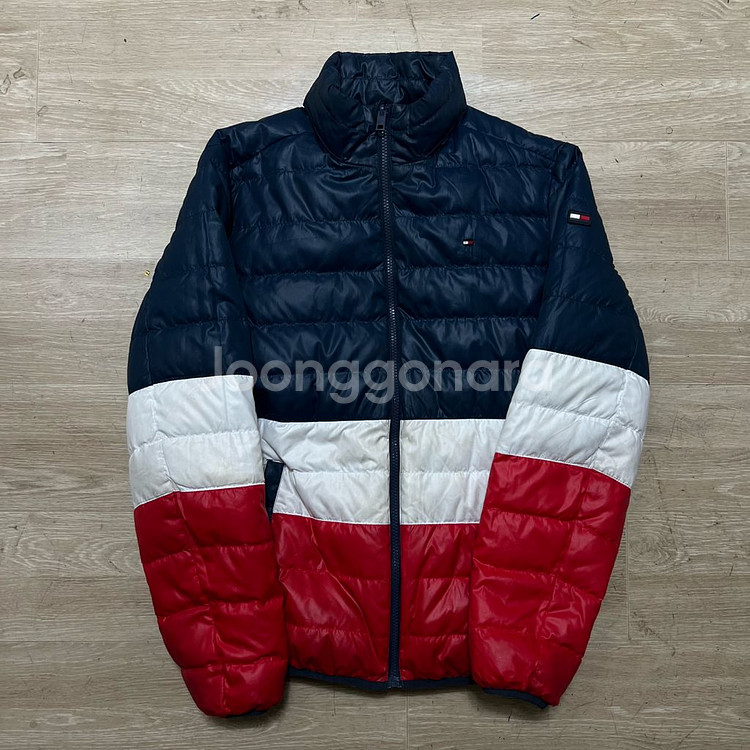 타미힐피거 덕다운 스몰플래그 리버시블 경량패딩 점퍼 [네이비] 176--3