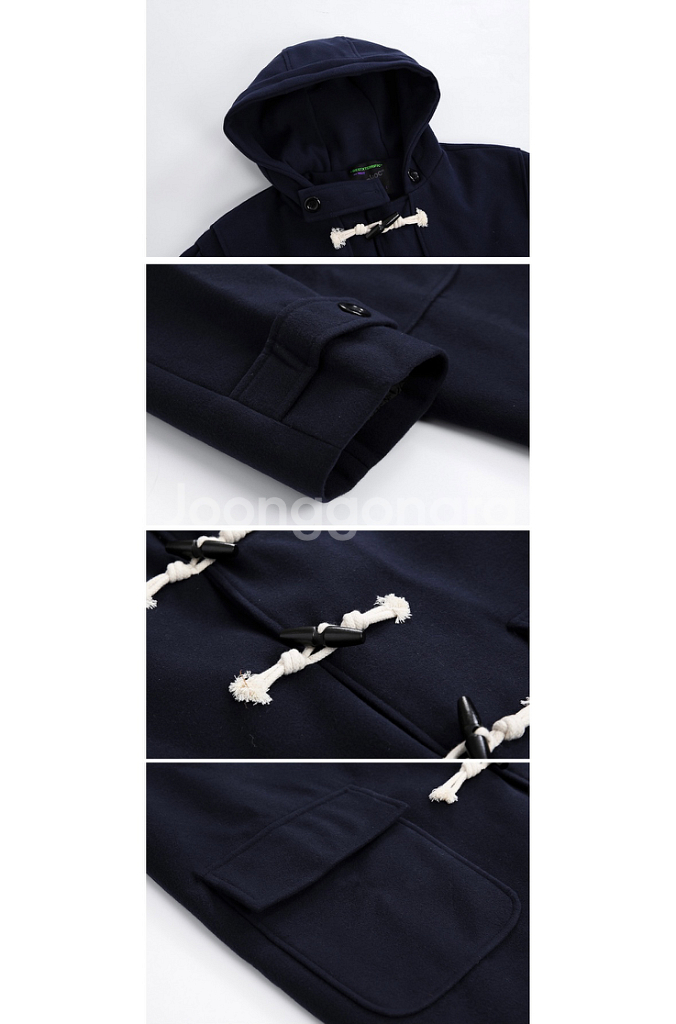 후드 더플 떡볶이 코트--0