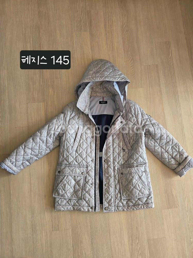 헤지스 키즈 퀼팅 후드 점퍼 145--0