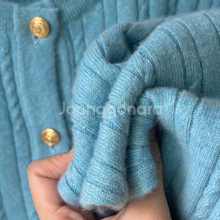 [빈티지] Scottish 스코틀랜드 캐시미어 100 케이블 가디건--1