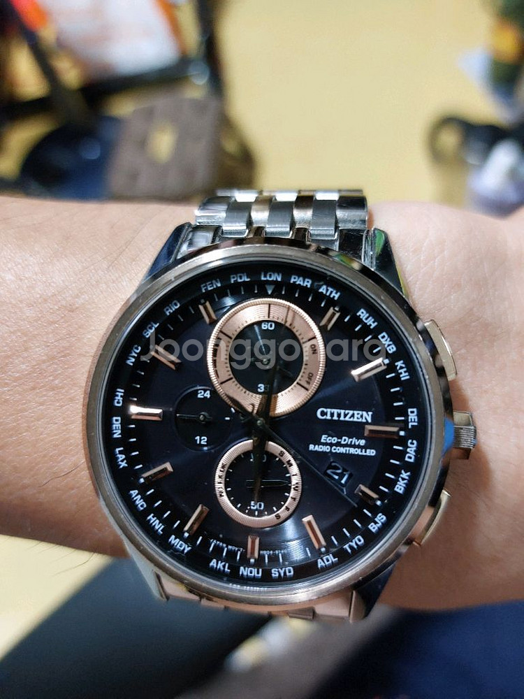 시티즌 전파수신 라디오컨트롤 로즈골드 8116--0