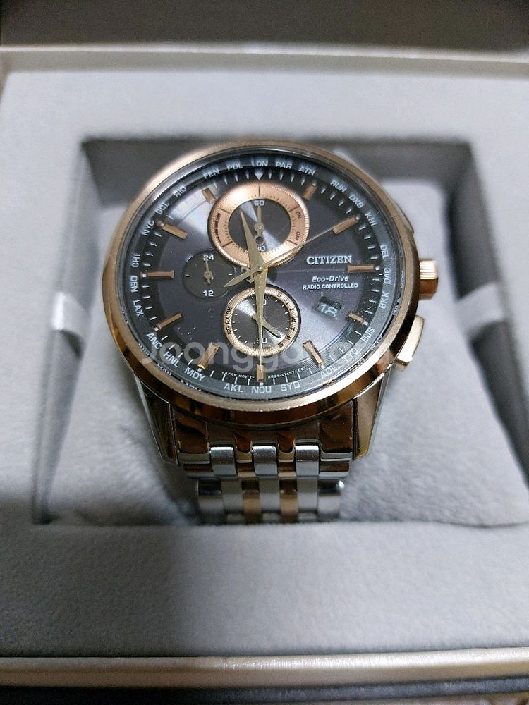 시티즌 전파수신 라디오컨트롤 로즈골드 8116--6