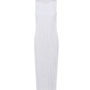 플리츠플리즈 베이직 슬리브 원피스 라이트그레이