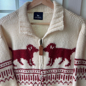 [빈티지] DOG DEPT 강아지 니트 코위찬 집업