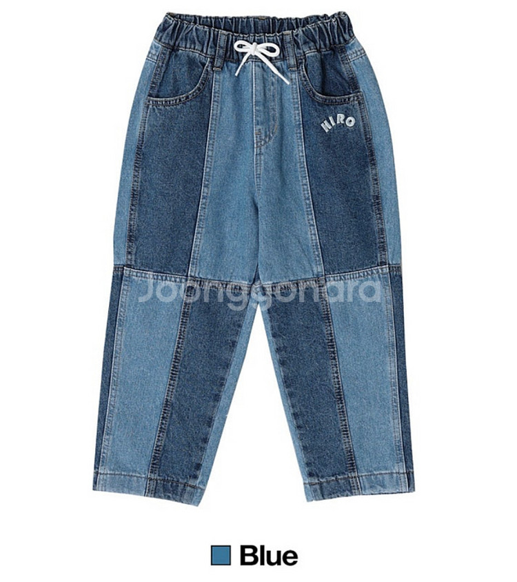 히로 스퀘어 데님 결별팬츠 [블루 120]--0