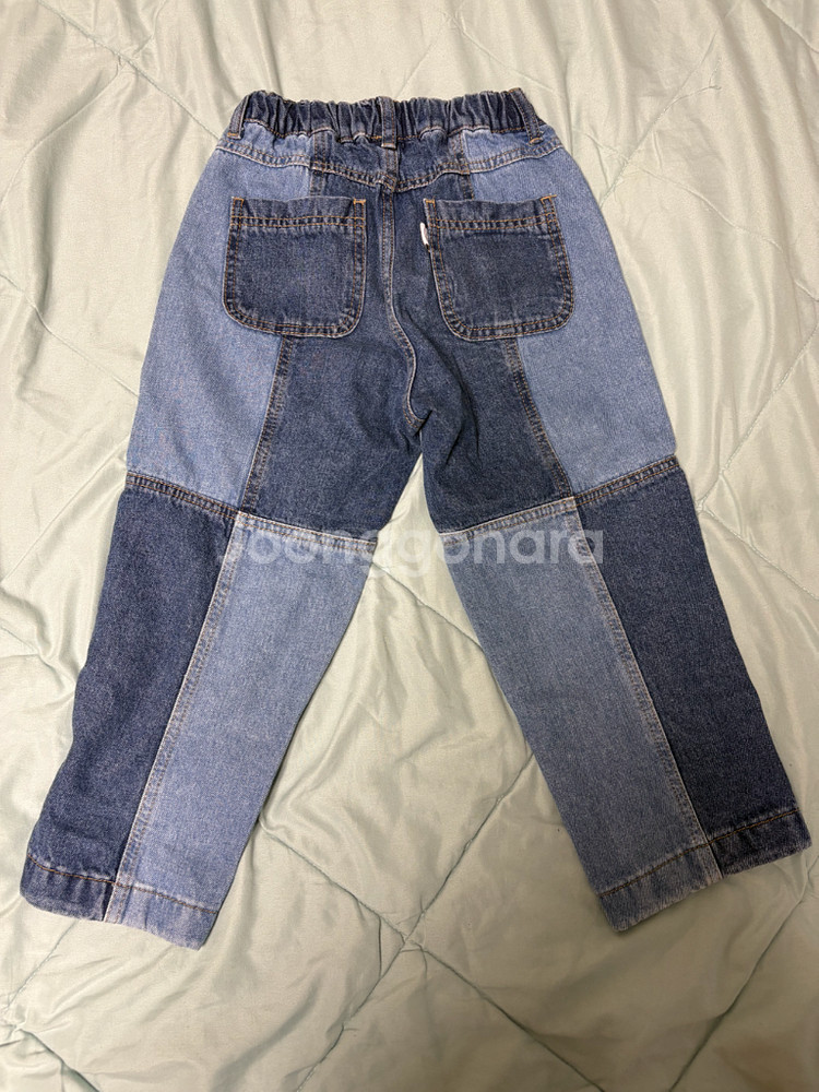 히로 스퀘어 데님 결별팬츠 [블루 120]--2