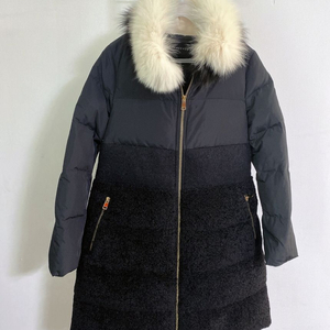 (54호)레니본여자오리털폭스털뽀글이배색롱패딩