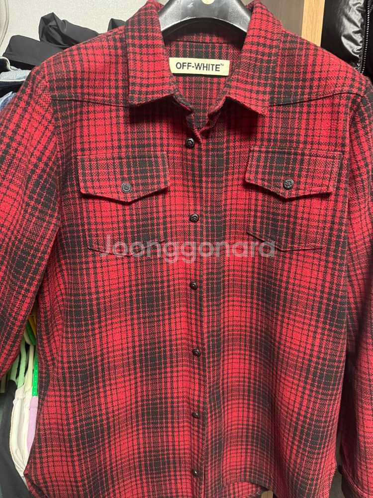 오프화이트 플란넬 셔츠--0