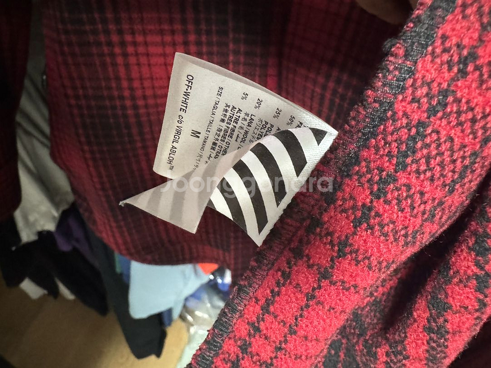 오프화이트 플란넬 셔츠--1