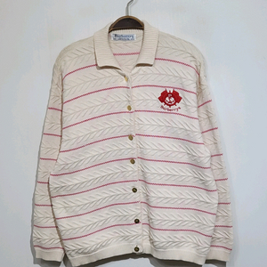 (XL) 버버리 가디건 줄가라 금장단추 카라넥 영국판