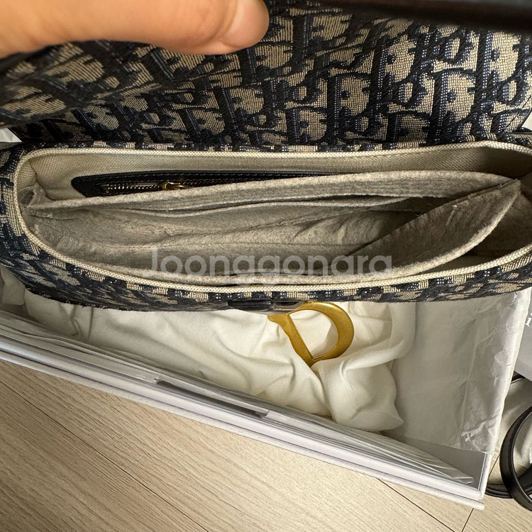 [풀구성]디올 새들백 미듐(스트랩+이너백 포함)--4