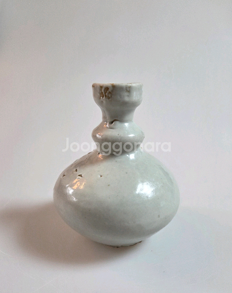 고도갤러리 고미술품 조선시대 조선백자 표형병--0