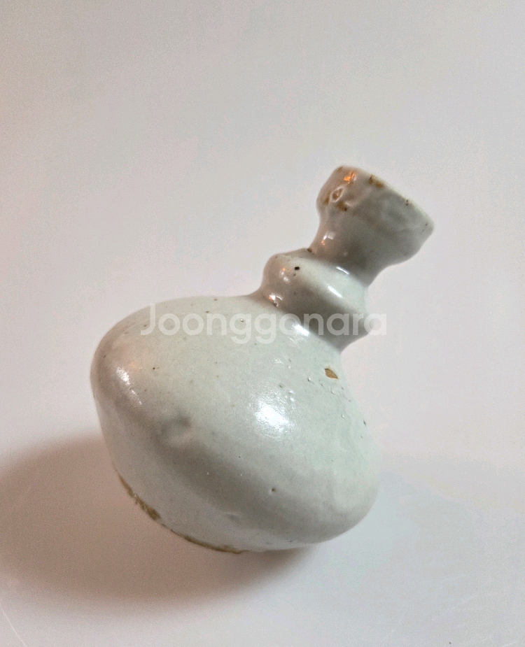 고도갤러리 고미술품 조선시대 조선백자 표형병--2