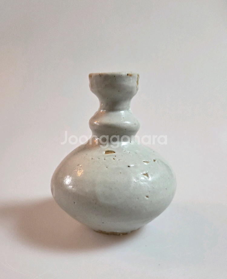 고도갤러리 고미술품 조선시대 조선백자 표형병--1