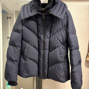 라코스테 여성 네이비 다운패딩