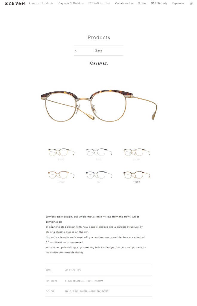 아이반 EYEVAN 카라반 CARAVAN 하금테 안경 0002--8