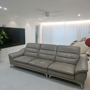 에몬스 가죽 4인용 소파