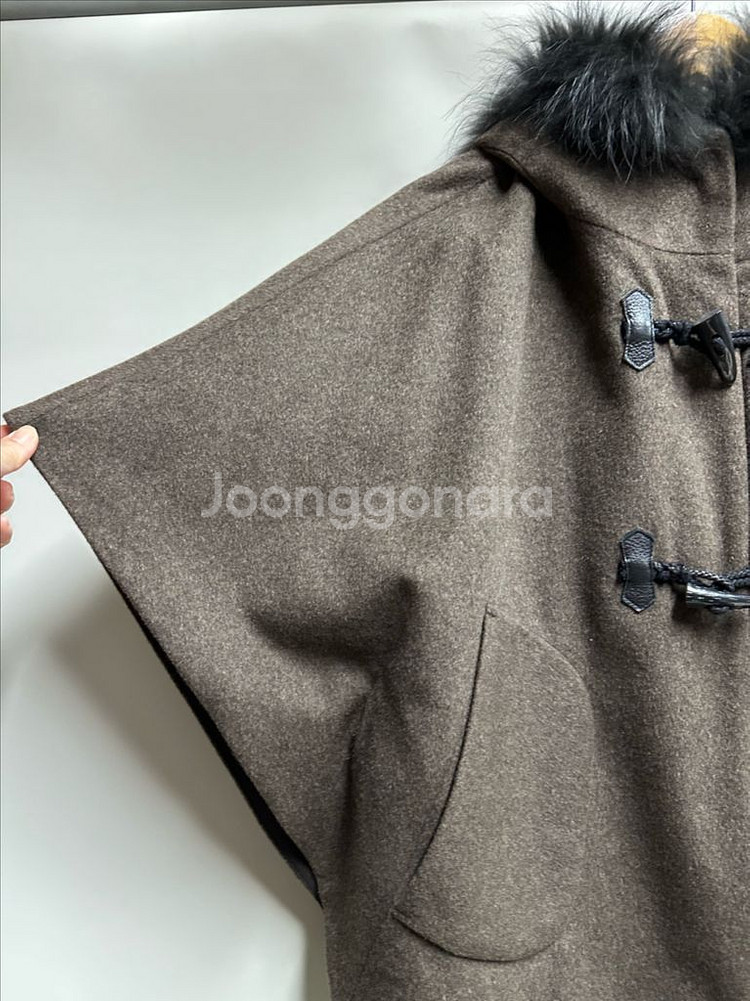 BNX 후드 퍼 판초 케이프 FR--3